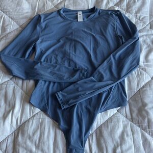 lululemon athletica Slate Blue Long Sleeve Bodysuit - NWOT